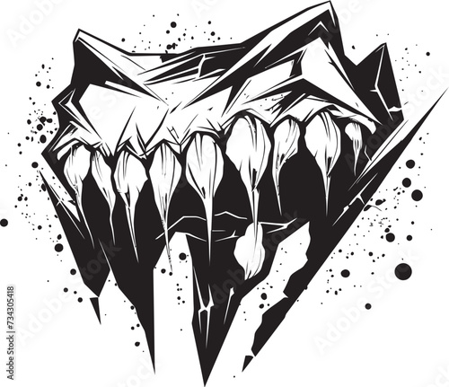 Diabolic Bite Black Iconic Jawline Abyssal Grin Sinister Evil Creature
