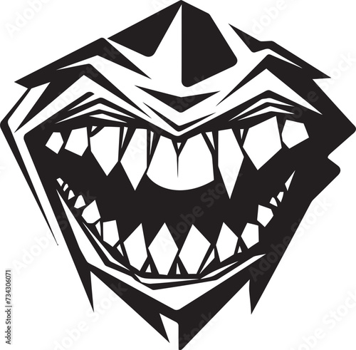 Wretched Jaws Black Mouth Vector Design Diabolical Maws Evil Jaw Design Element