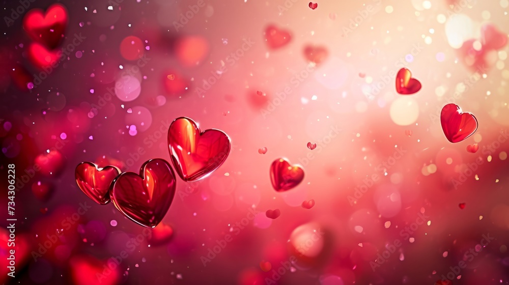 background with hearts generative ai background with hearts generative ai