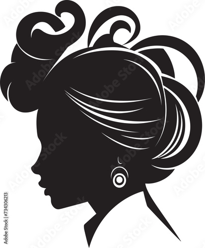 Noir Blossom Dream Vector Floral Face Design Midnight Reverie Black Floral Face Profile