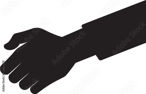 Mutual Concord Vector Handshake Symbol in Noir Formal Concordance Black Handshake Icon Design