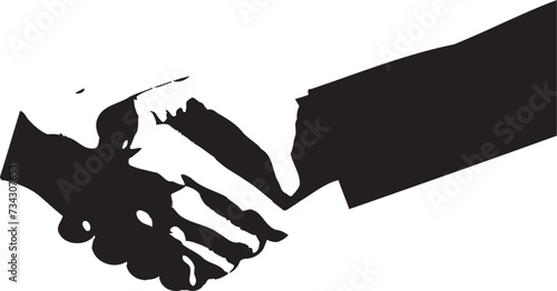 Concordance Pact Vector Handshake Graphic Element Alliance Accord Black Handshake Symbol Vector