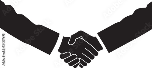 Concordance Harmony Vector Handshake Graphic Element Alliance Unity Black Handshake Symbol Vector