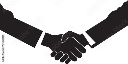 Concordance Pact Vector Handshake Graphic Alliance Compact Black Handshake Icon