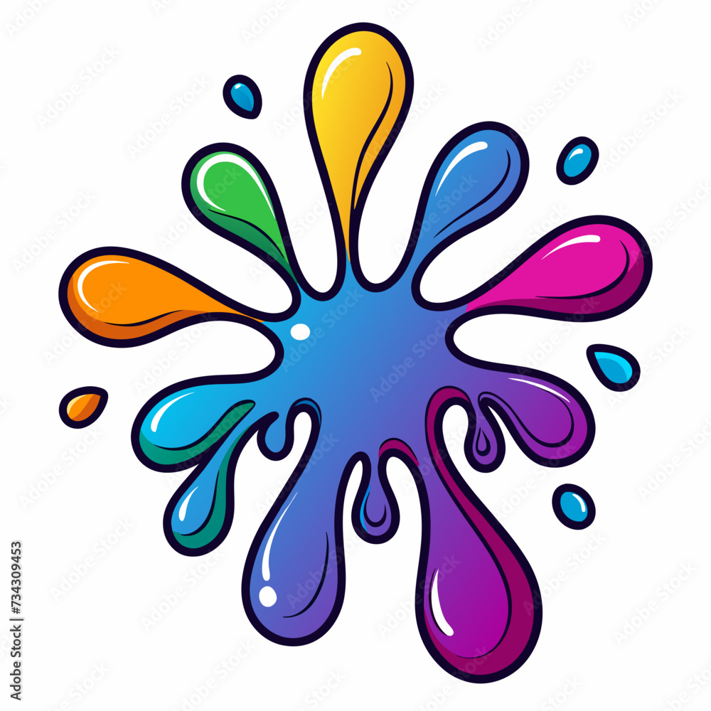 illustration of a splash of paint illustration of a splash of paint