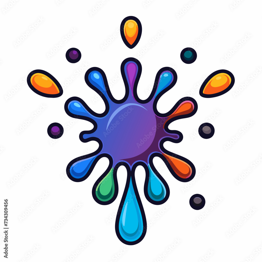 illustration of a splash of paint illustration of a splash of paint