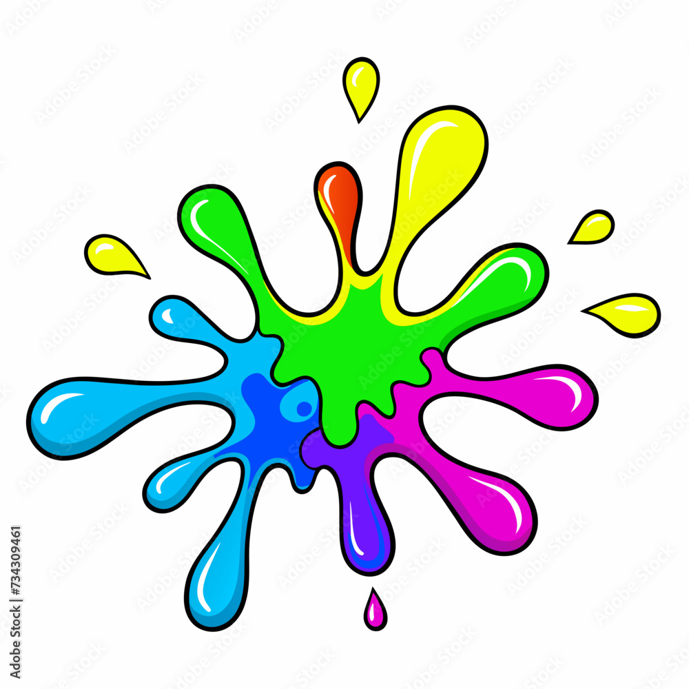 illustration of a splash of paint illustration of a splash of paint