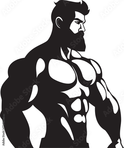 CoreCharge Logo Vector Man Fitness Emblem GymGuard Design Black Fitness Emblem Symbol