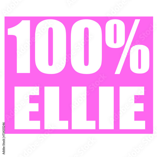 Εκτύπωση καμβά Ellie name 100 percent png