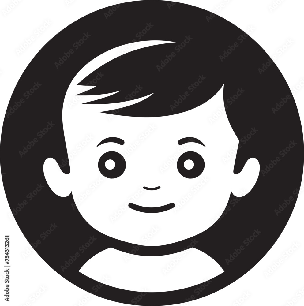 Sweet Pea Black Icon of Toddler Face Toddler Tenderness Vector Toddler Face in Black Sweet Pea Black Icon of Toddler Face Toddler Tenderness Vector Toddler Face in Black