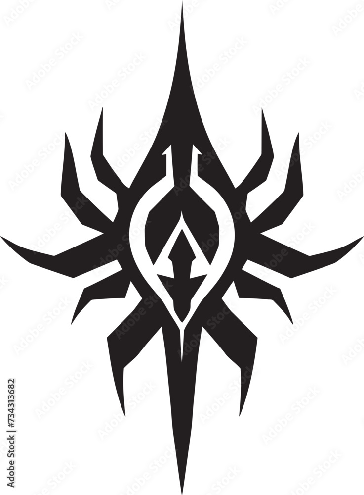 Mystical Markings Black Icon of Tribal Tattoo Midnight Mystique Vector Tribal Ink in Black Mystical Markings Black Icon of Tribal Tattoo Midnight Mystique Vector Tribal Ink in Black