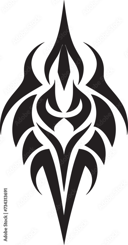 Mystical Markings Black Icon of Tribal Design Midnight Mystique Vector Tattoo Design in Black Mystical Markings Black Icon of Tribal Design Midnight Mystique Vector Tattoo Design in Black