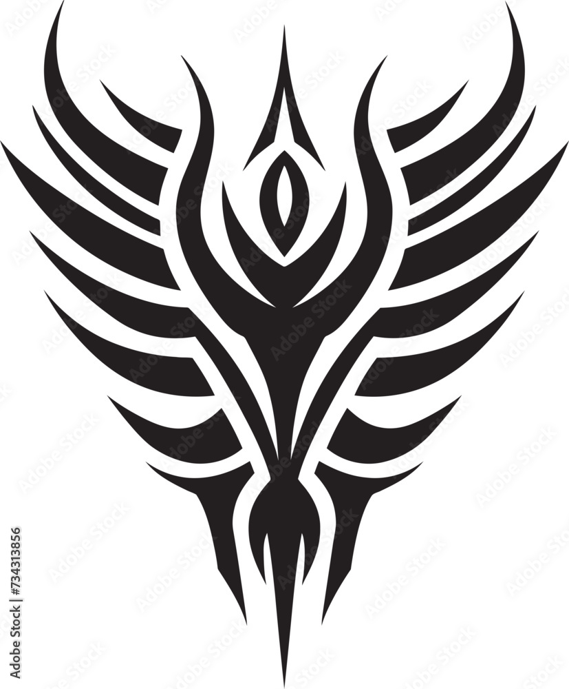 Midnight Mosaics Black Icon of Tribal Ink Ancient Abyss Vector Tribal Design in Noir Midnight Mosaics Black Icon of Tribal Ink Ancient Abyss Vector Tribal Design in Noir