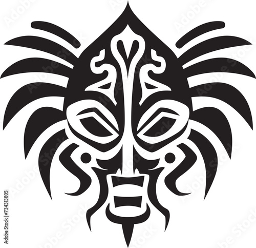 Midnight Mystique Black Icon of Tribal Ink Ancient Adornments Vector Tribal Design in Black