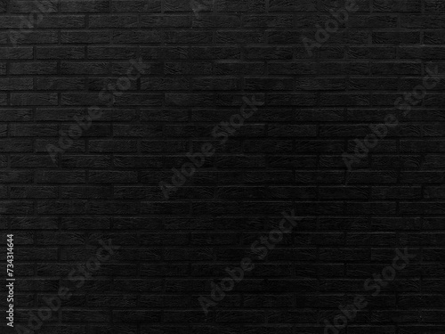 Black dark brick wall texture background.