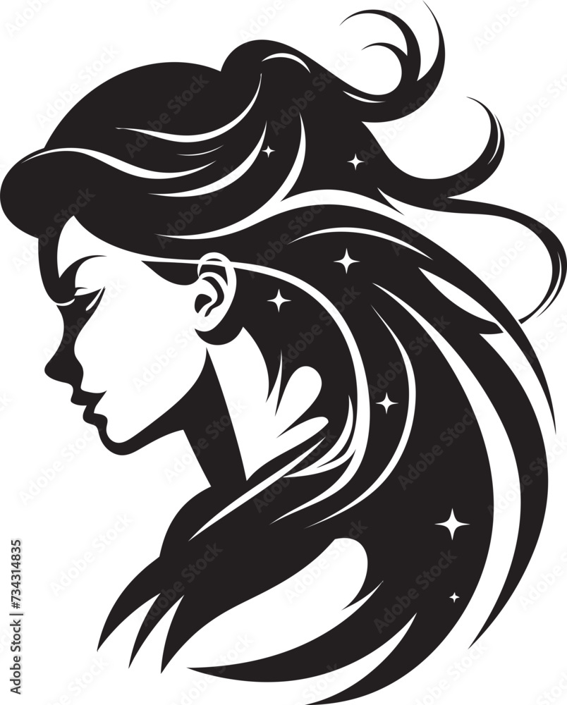 Shadowed Siren Vector Woman Face in Black Ebony Empress Black Woman Face Icon Shadowed Siren Vector Woman Face in Black Ebony Empress Black Woman Face Icon