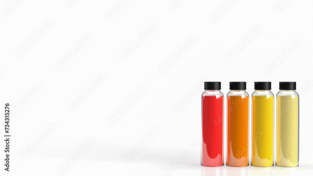 The juice in bottles glass png for drink concept 3d rendering.. The juice in bottles glass png for drink concept 3d rendering..