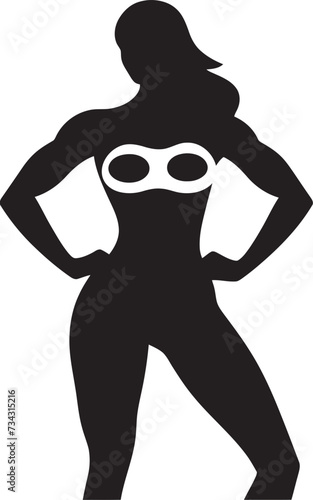 Dynamic Drive Vector Woman Fitness Logo in Black Noir Nature Black Woman Fitness Logo Icon