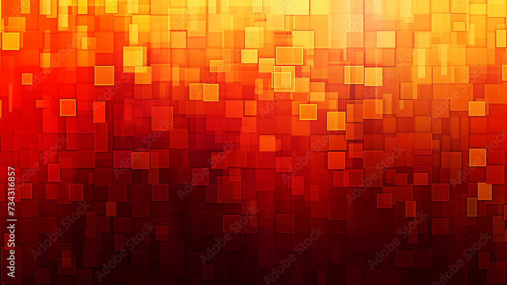 Pixelated Sunset: Red and Orange Gradient