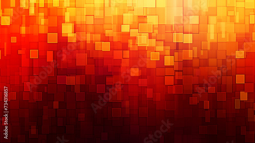Pixelated Sunset  Red and Orange Gradient