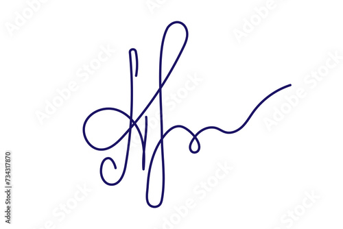 Vector hand drawn Fake autograph sample. Editable stroke Signature photo