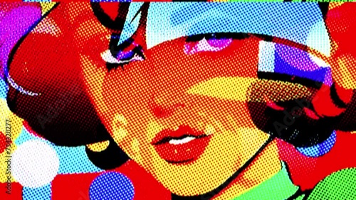  Pop Art illustration halftone  art animation
