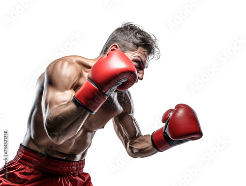 a man wearing boxing gloves © White