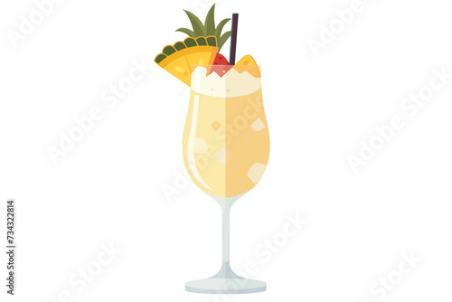 Pina colada isolated vector style