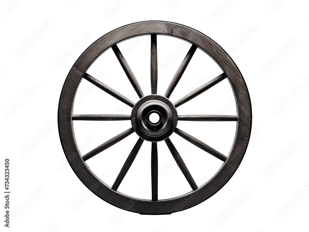 a black wheel with spokes with Green Wheel in the background