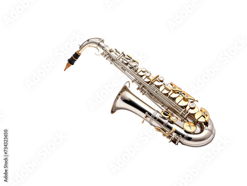 a silver and gold saxophone