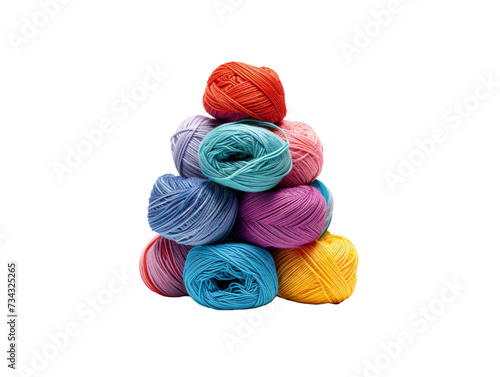 a pile of yarn balls