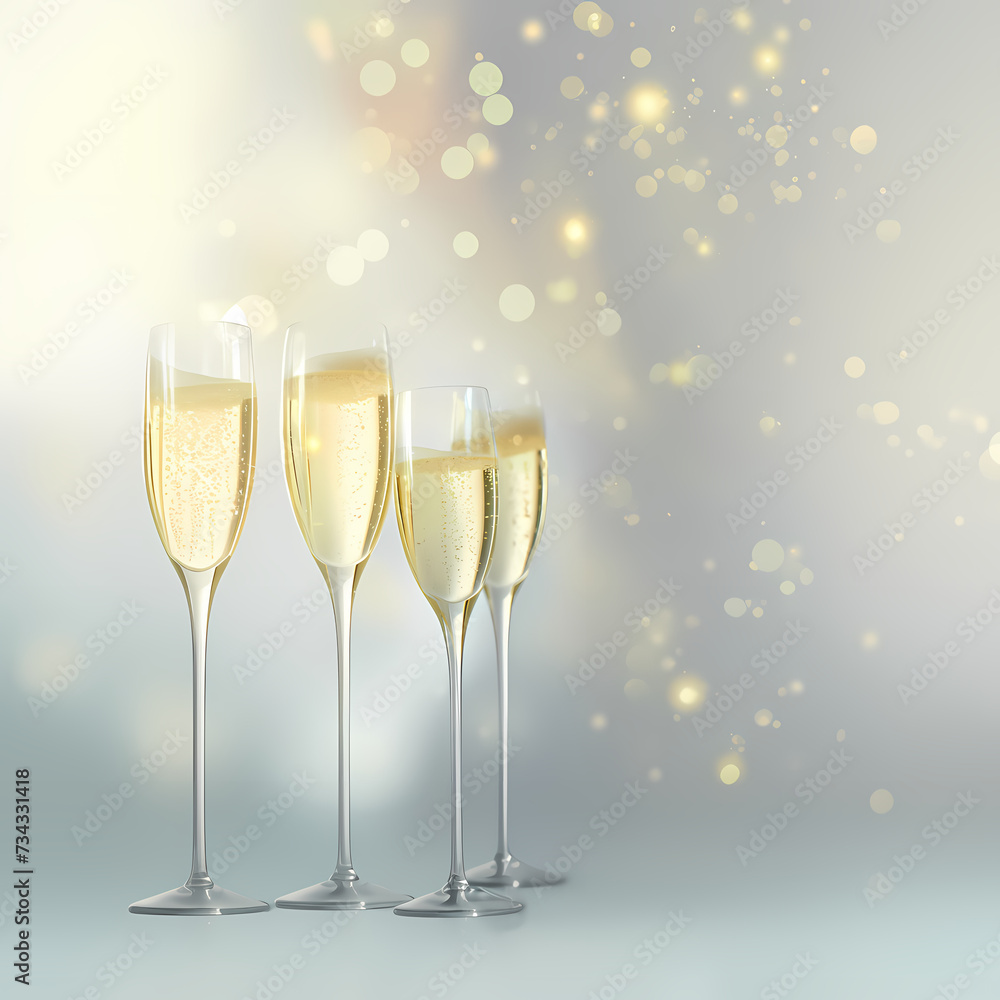 Sparkling champagne scene Sparkling champagne scene