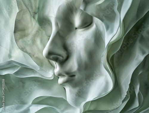 a sculpture of a woman's face