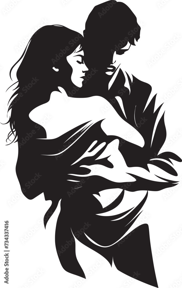 Eternal Embrace Man Holds Woman Tenderly