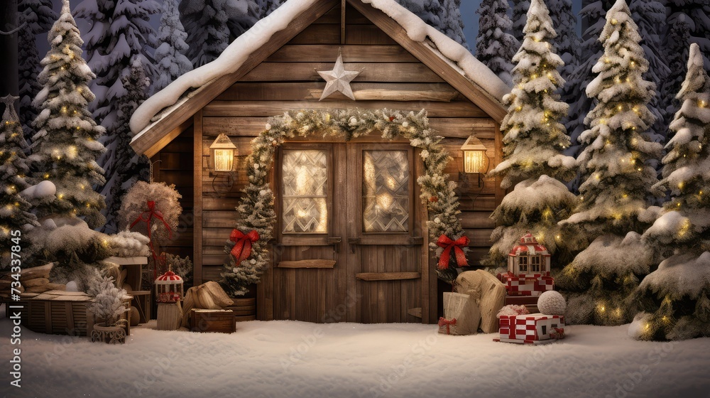 rustic holiday wood background