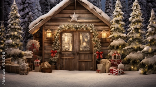 rustic holiday wood background