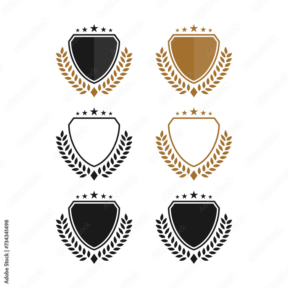 Security shield icon logo design collection, Shield icon vector design, Security shield symbol. Shield vector illustration Security shield icon logo design collection, Shield icon vector design, Security shield symbol. Shield vector illustration