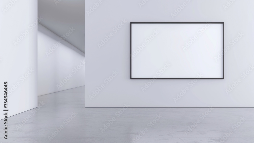 Blank frame mock up on wall Blank frame mock up on wall