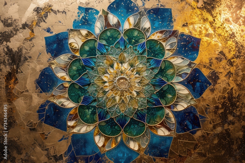 A mesmerizing mandala inspired by Islamic art and symbolism.