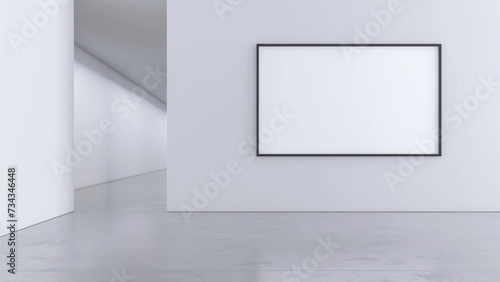 Blank frame mock up on wall