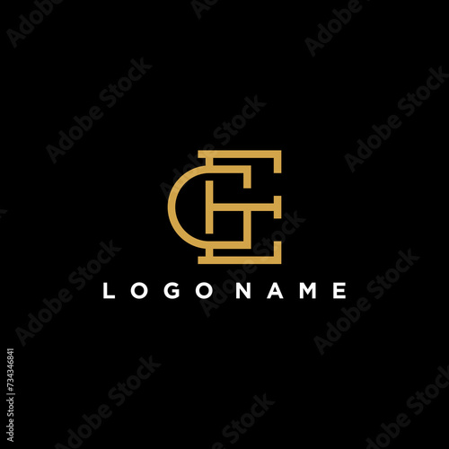 initial letter ge or eg luxury logo design photo