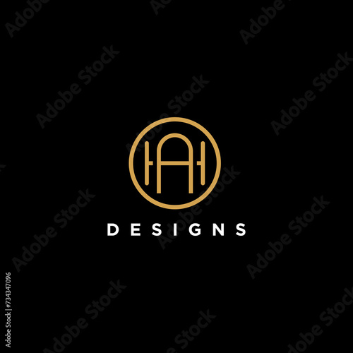 ha or ah circle logo design inspiration photo