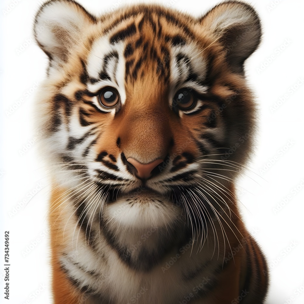 Portrait of a tiger facing the front of the camera, growling, direct eye contact, animal world, surrealism, sharp contrast, 8k photorealism. Generative AI Portrait of a tiger facing the front of the camera, growling, direct eye contact, animal world, surrealism, sharp contrast, 8k photorealism. Generative AI