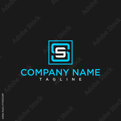 ss or s luxury abstract initial square logo design inspiration