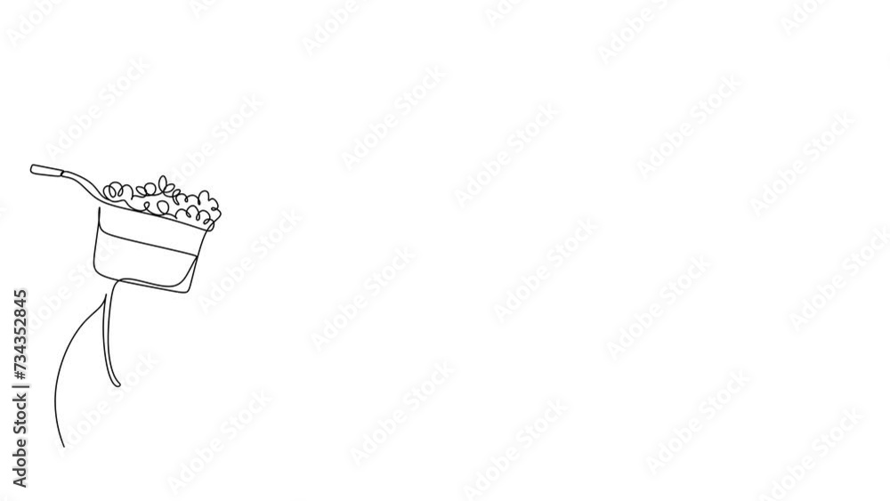 Сontinuous single-line drawing of a woman on a bicycle, line art animation. 4k stock video of a developing with alpha channel. Сontinuous single-line drawing of a woman on a bicycle, line art animation. 4k stock video of a developing with alpha channel.
