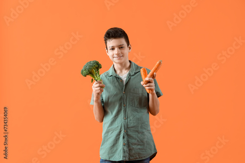Cute little boy with brocco...