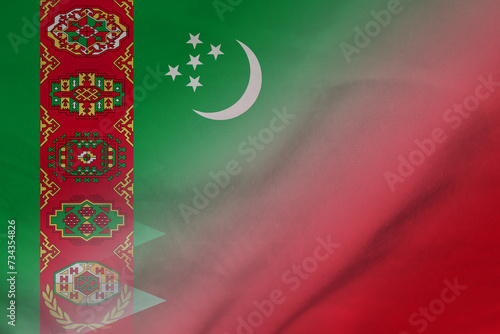 Turkmenistan and Bahrain national flag international contract BHR TKM