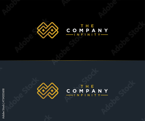 Infinity Gold Modern Logo Elegant Element 