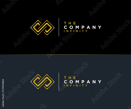 Infinity Gold Modern Logo Elegant Element 