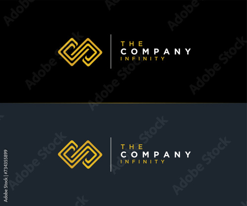 Infinity Gold Modern Logo Elegant Element 